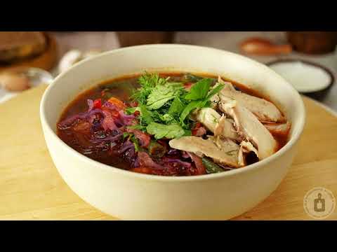 Видео: Добавим больше ярких красок! БОРЩ С КУРИЦЕЙ, СТРУЧКОВОЙ ФАСОЛЬЮ И КРАСНОКАЧАННОЙ КАПУСТОЙ