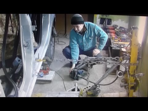 Видео: Опель Зафира . Вытяжка средней стойки  . Ч - 3 . Кузовной ремонт