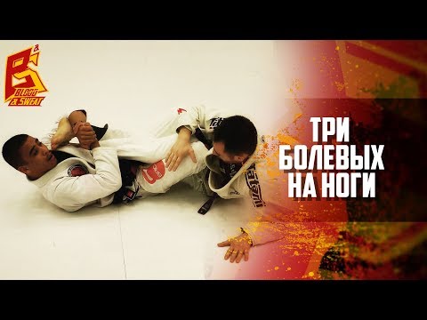 Видео: Болевые на ноги -  комбинация три варианта из Де Ла Рива гарда
