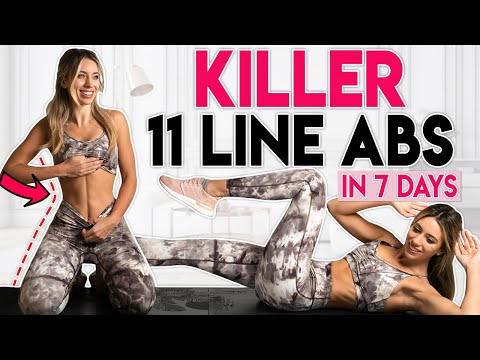 Видео: KILLER 11 LINE ABS 🔥 Сжигание жира на животе за 7 дней | 5 минут тренировки