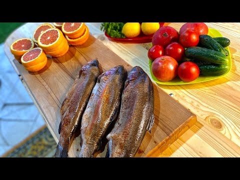 Видео: Радужная ФОРЕЛЬ в тандыре с АПЕЛЬСИНАМИ🔥🔥🔥