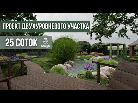 Видео: Ландшафтный проект 25 соток