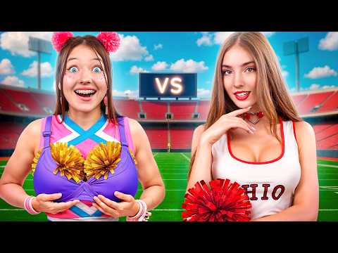 Видео: Старшая vs Младшая Сестра в Команде Чирлилерш! Кто Станет Капитаном?