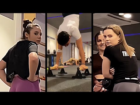 Видео: Пугаем людей в спортзале воркаутом