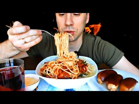 Видео: СПАГЕТТИ С СОУСОМ И САРДЕЛЬКИ / МУКБАНГ / SPAGHETTI, SAUSAGES / MUKBANG | eating show | 먹방