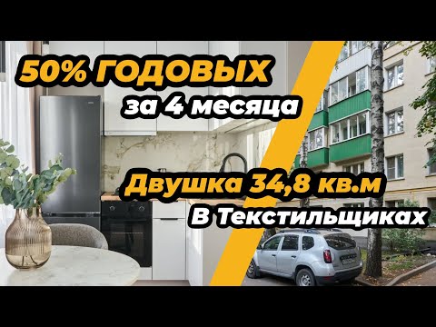Видео: Ремонт в двушке 34,8 кв.м за 1,4 млн.руб в Москве. Что сделали и как продали эту квартиру с прибылью