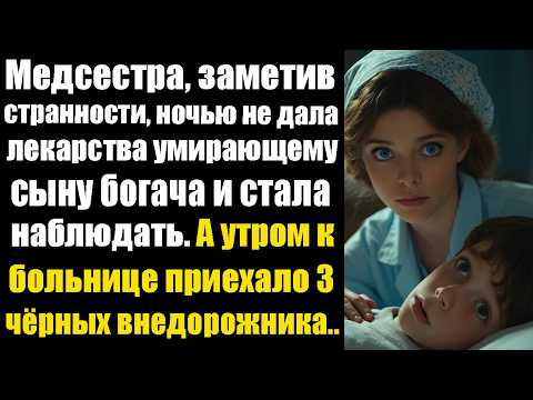 Видео: Медсестра, заметив странности, ночью не дала лекарства умирающему сыну богача и стала наблюдать...
