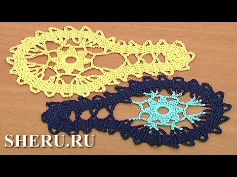 Видео: Bruges Crochet Lace Tutorial 9 часть 1 из 2   Брюггское кружево