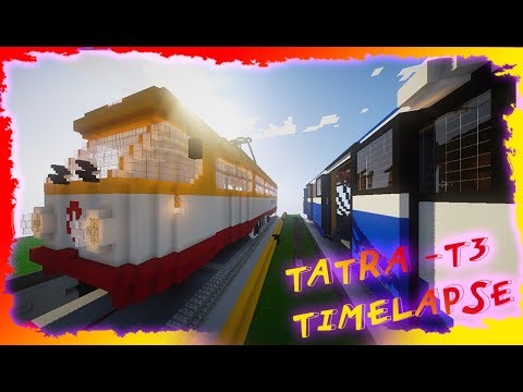 Видео: Timelapse►ТАТРА Т3 ◄РЕАЛИСТИЧНЫЙ ТРАМВАЙ В МАЙКРАФТЕ