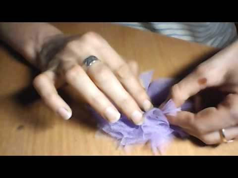 Видео: Цветок с фатина легко и просто.