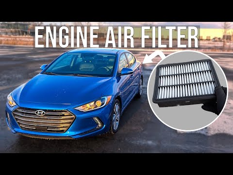 Видео: Как заменить воздушный фильтр двигателя - Hyundai Elantra (2017/2018)
