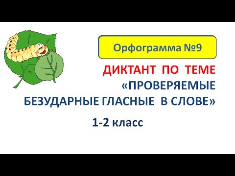 Видео: ДИКТАНТ "Безударные гласные в слове" 1 класс