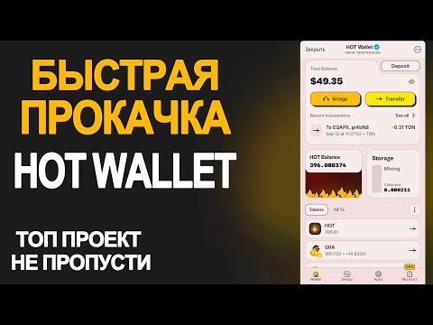 Видео: HOT WALLET / КАК ПРОКАЧАТЬ МАЙНИНГ БЫСТРО