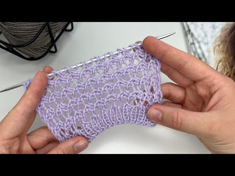 Видео: Узор потрясающей красоты! 👍 Вам точно понравится, попробуйте. Узор для топа, майки или кардигана