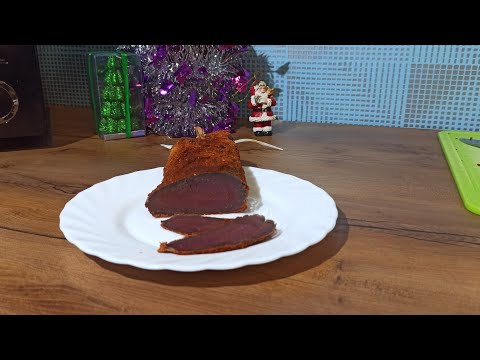 Видео: Бастурма из косули, очень быстро и вкусно