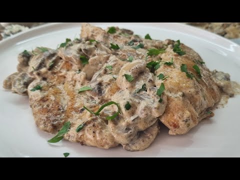 Видео: Быстрый и простой рецепт курицы с грибами и сливками 👍Вкусный ужин