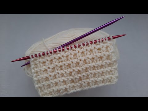 Видео: Ну, очень простой рельефный узор для джемперов и не только.