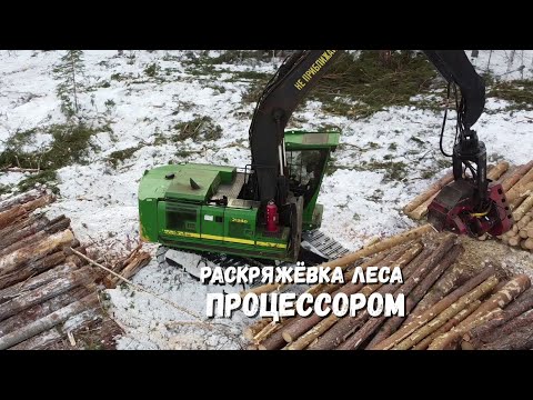 Видео: ЛЕСОЗАГОТОВКА. Раскряжёвка леса процессором.