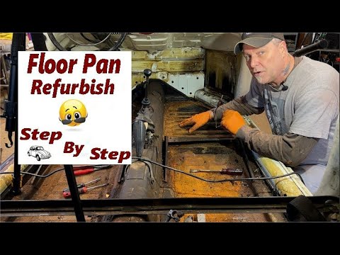 Видео: Восстановление пола VW Beetle с помощью Rustoleum - тоже Super Beetle