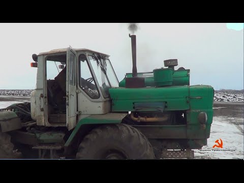 Видео: Запуск и выезд "крокодила Гены" Т-150К после зимы.