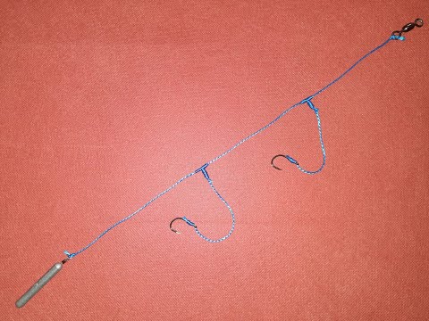 Видео: Как привязать поводки?Боковые поводки для донки из основного шокЛидера Т-образным узлом!