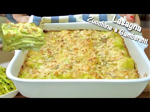 Видео: ЛАЗАНЬЯ С ЦУККИНИ И КРЕВЕТКАМИ 🍤 с песто из цукини 🥒 быстро и просто