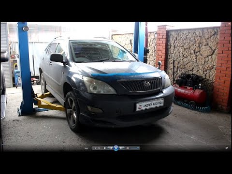 Видео: Замена масла и фильтра в коробке Атомат на Toyota Harrier Тойота Харриер 2003 года