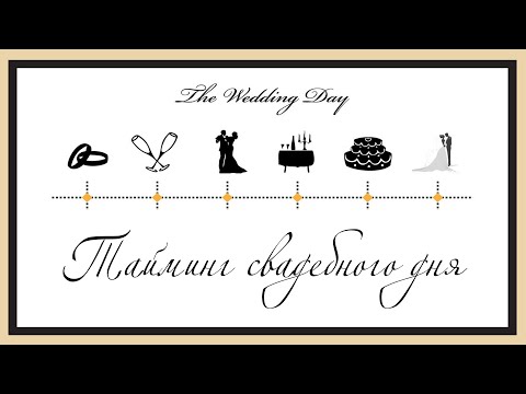Видео: Свадебный тайминг.  Как правильно распределить время на свадьбе.