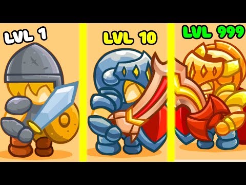 Видео: ЭВОЛЮЦИЯ ВОИНА ЧТОБЫ ОБРЕСТИ СИЛУ БОГА В ИГРЕ MIGHTY KNIGHTS!