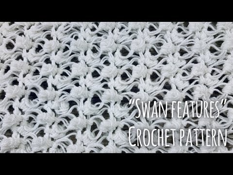 Видео: Как связать простой УЗОР КРЮЧКОМ "Swan Feathers" / СХЕМА узора / Crochet Pattern / Tutorial