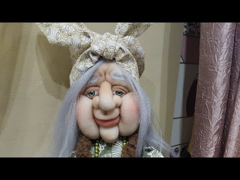 Видео: кукла из капрона ( органайзер) Баба-Яга . часть 2