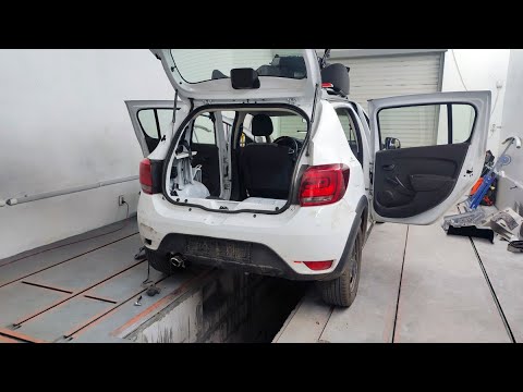 Видео: Renault Sandero Stepway.   Повреждения. Вытяжка кузова.