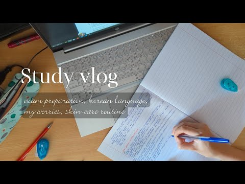 Видео: [Study vlog] ✩₊̣̇. ੈ♡˳ подготовка к экзамену 2025, корейский язык, мои переживания, skin-care рутина