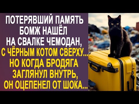 Видео: Бродяга нашёл на свалке старый чемодан. Но когда он заглянул внутрь, то оцепенел от шока...