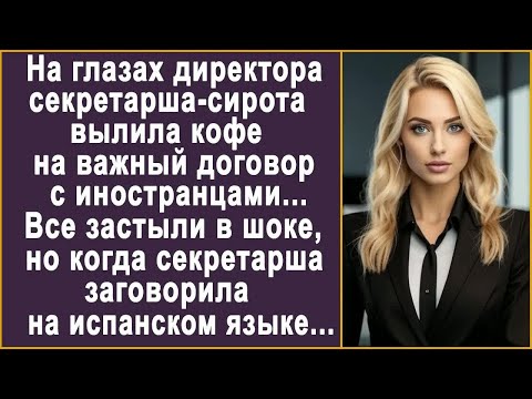 Видео: На глазах директора секретарша-сирота вылила кофе на важный договор с иностранцами. Все застыли...