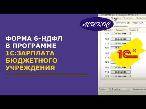 Видео: Форма 6-НДФЛ в программе  Зарплата Бюджетного Учреждения  8