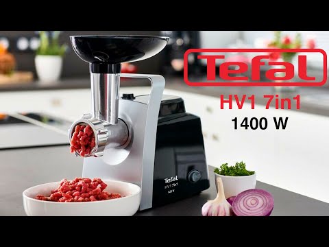 Видео: Огляд м'ясорубки Tefal HV1 7in1