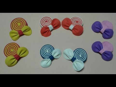 Видео: Мини заколочки "Конфетки"