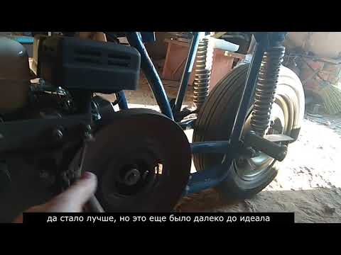 Видео: самодельный мотоцикл с двигателем от мотоблока