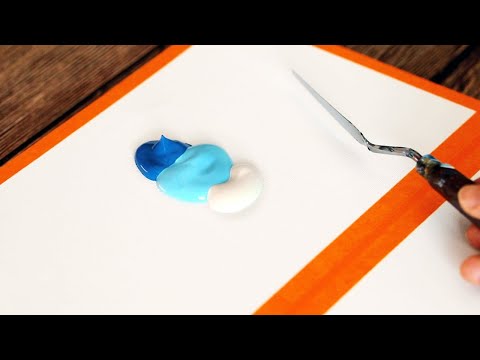 Видео: Картина с зеленым лесом 🍃| Удовлетворительная акриловая живопись #297