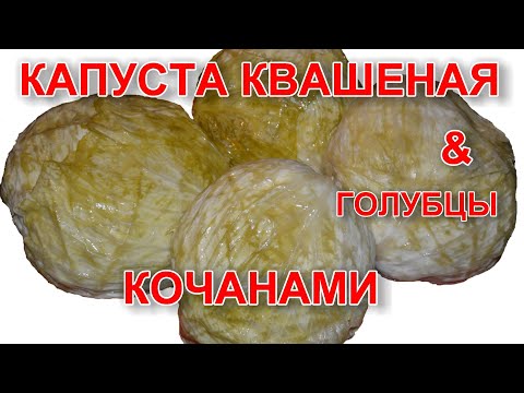 Видео: КАПУСТА КВАШЕНАЯ  КОЧАНОМ  &  ГОЛУБЦЫ  2020