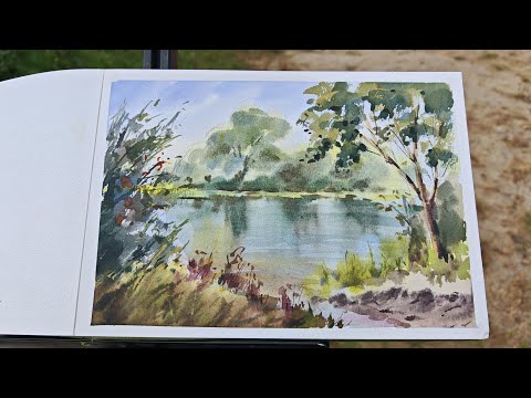 Видео: #watercolor #пленэр #акварельнаяживопись #pleinair #пленэракварелью