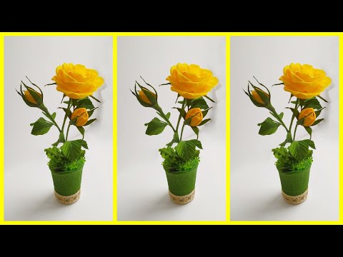 Видео: DIY🌹 КУСТОВАЯ РОЗА как БУКЕТ из КОНФЕТ.Роза из бумаги. мастер класс.Paper rose. Paper flowers