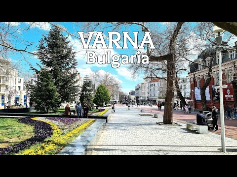 Видео: Варна, Болгария 🇧🇬 - Весенняя прогулка в 4K