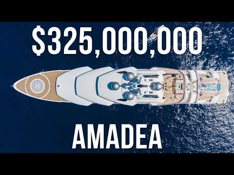 Видео: Мегаяхта AMADEA стоимостью 325 миллионов долларов от Lurssen Yachts | Самые дорогие роскошные яхт...