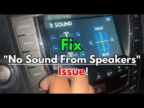 Видео: Нет звука на Lexus IS250? 🔊 Устранение неполадок со звуком — часть 3. Руководство! *Окончательное...