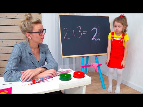 Видео: Eva and her friends to be a good in back to School story & Ева и мама