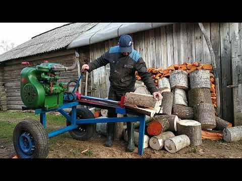 Видео: Самодельный гидравлический дровокол с двигателем УД -1