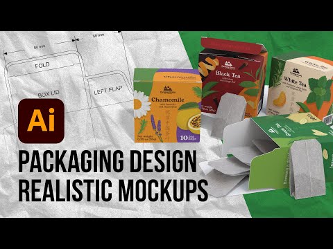 Видео: Дизайн упаковки в Illustrator + Реалистичные 3D-макеты