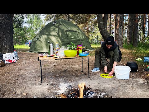 Видео: Как вкусно приготовить 😋рыбу.Отдых на природе с ночевкой. Рыбалка 🎣.